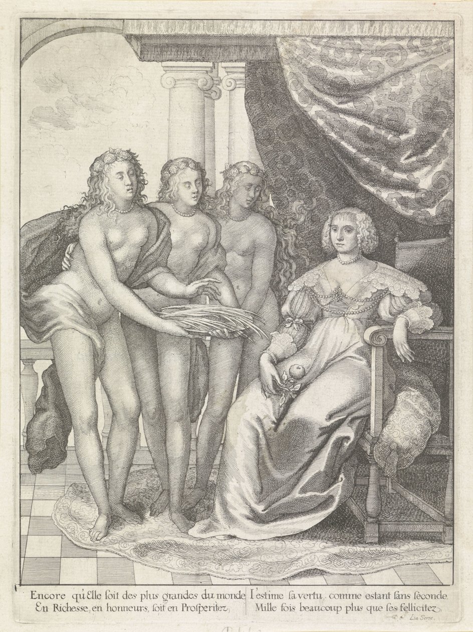 Portrett av Amalia van Solms av Wenceslaus Hollar