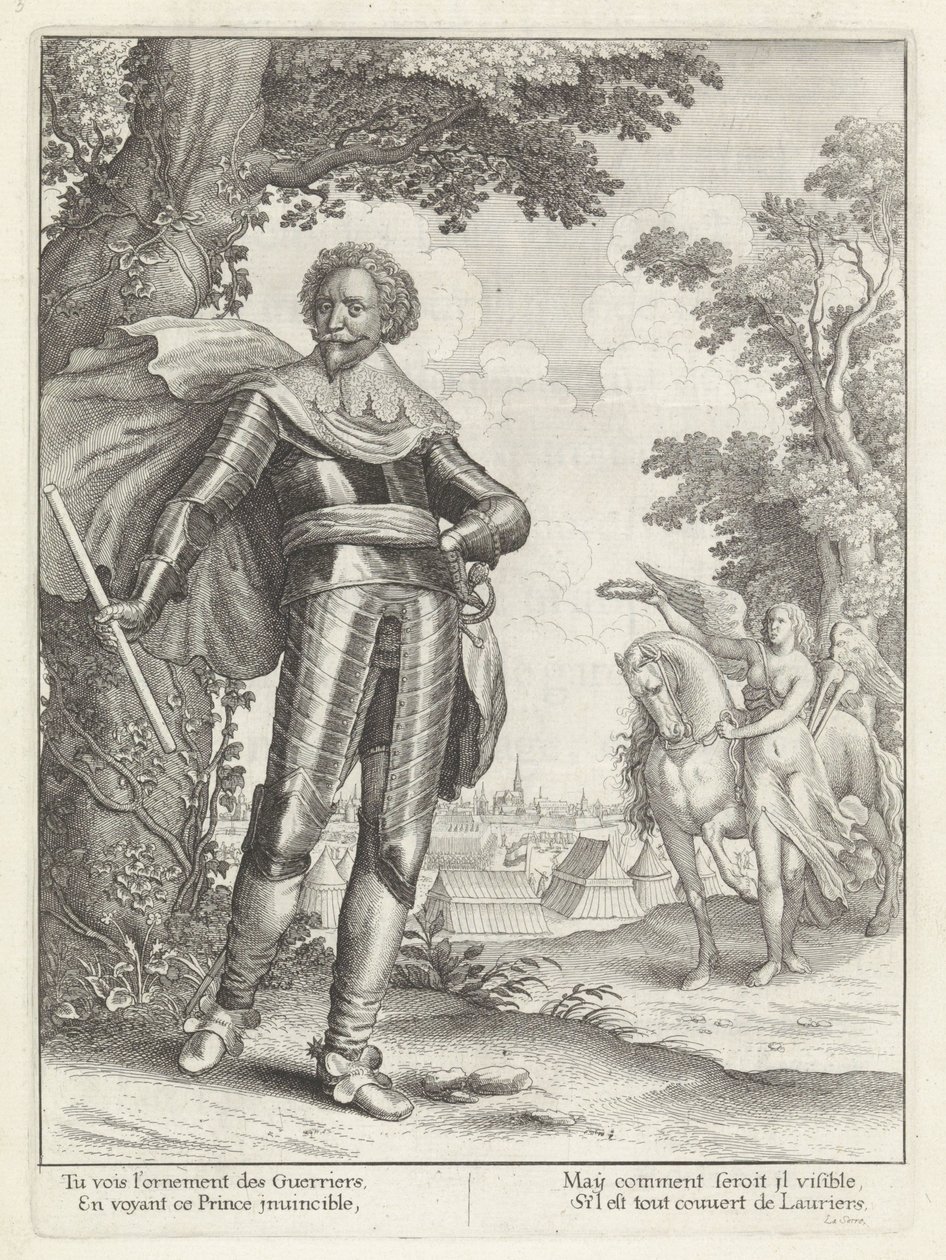 Portrett van Frederik Hendrik, prins van Oranje Historien om inngangen til dronningens mor til den mest kristne kongen i de forente provinsene i Nederland. (serietittel) av Wenceslaus Hollar