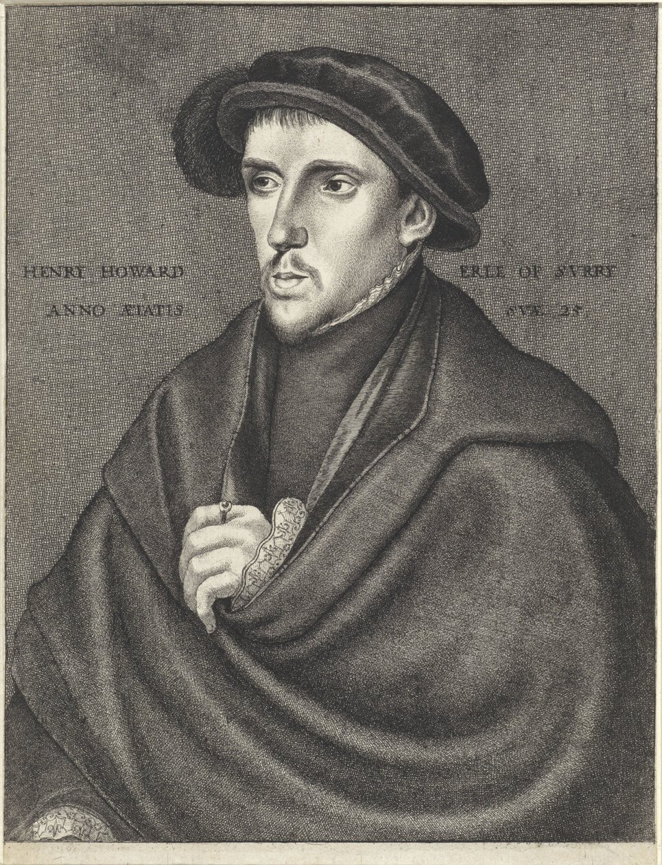 Portrett av Henry Howard, jarl av Surrey av Wenceslaus Hollar