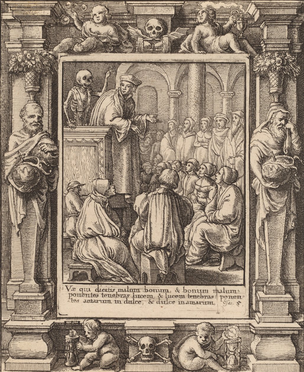 Predikant, 1651. av Wenceslaus Hollar