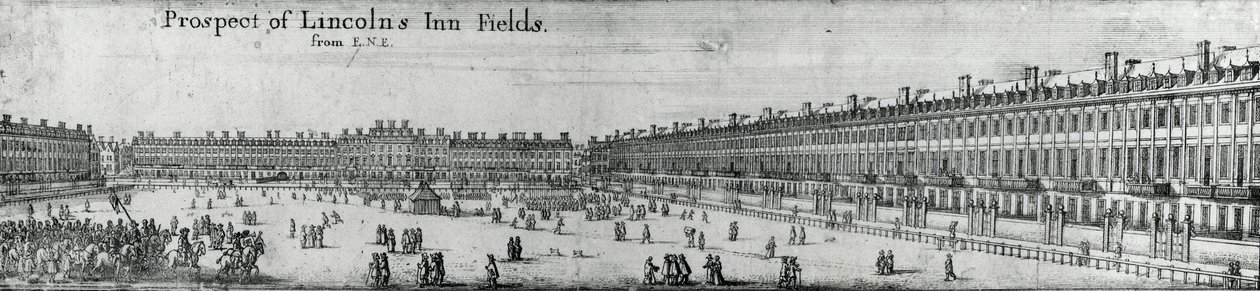 Prospekt av Lincolns Inn Fields, ca. 1650 av Wenceslaus Hollar
