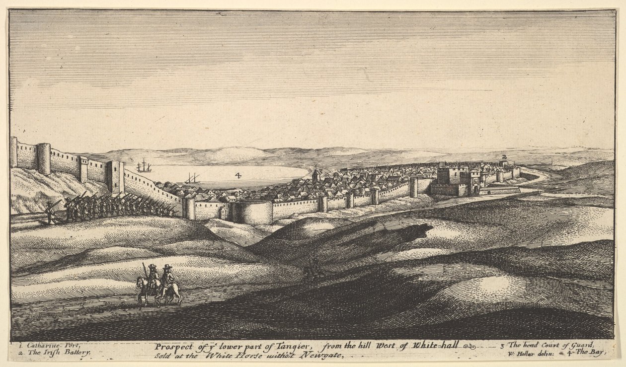 Prospect of the Lower Part of Tangier, ca. 1670.  av Wenceslaus Hollar