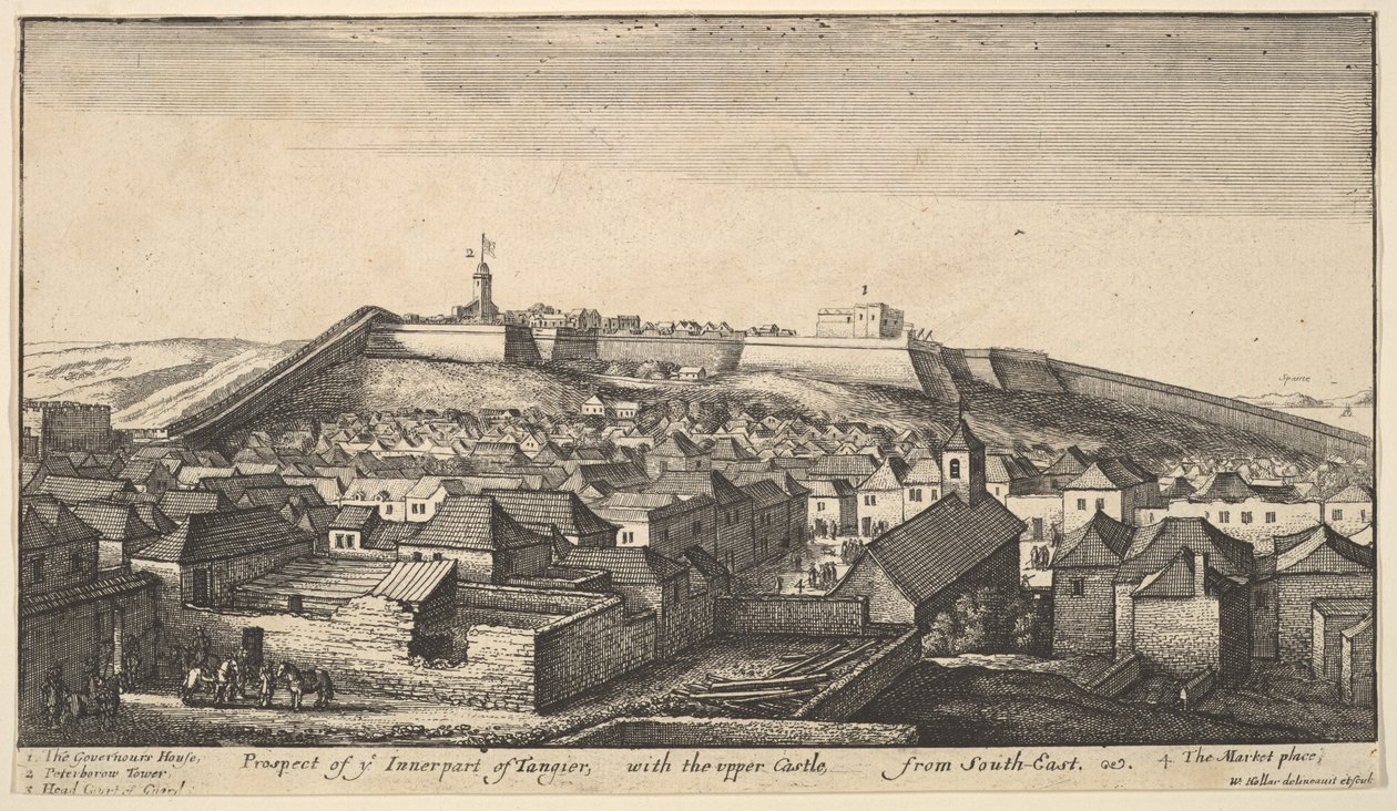 Prospekt av den indre delen av Tanger, ca. 1670. av Wenceslaus Hollar