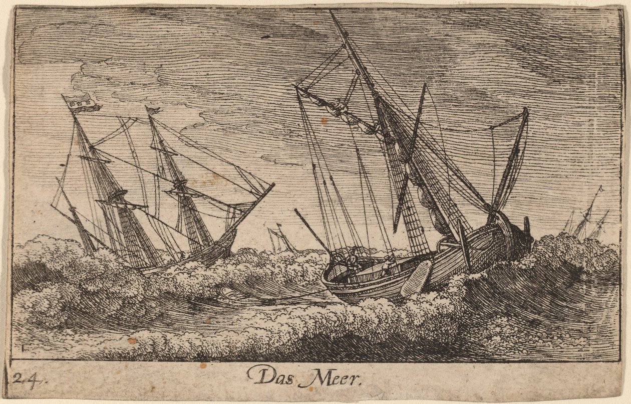 Sjøscene av Wenceslaus Hollar