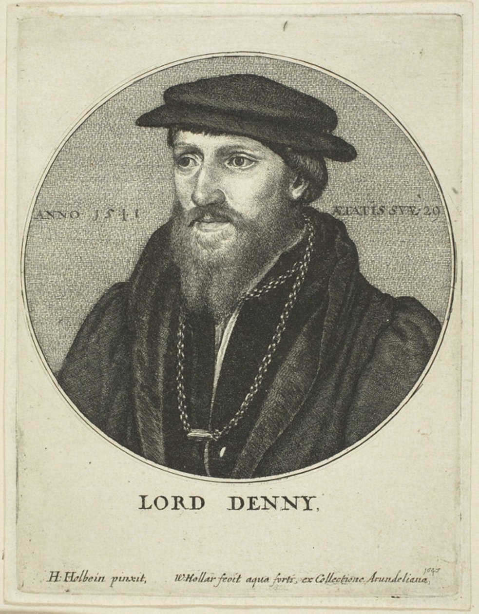 Sir Anthony Denny av Wenceslaus Hollar
