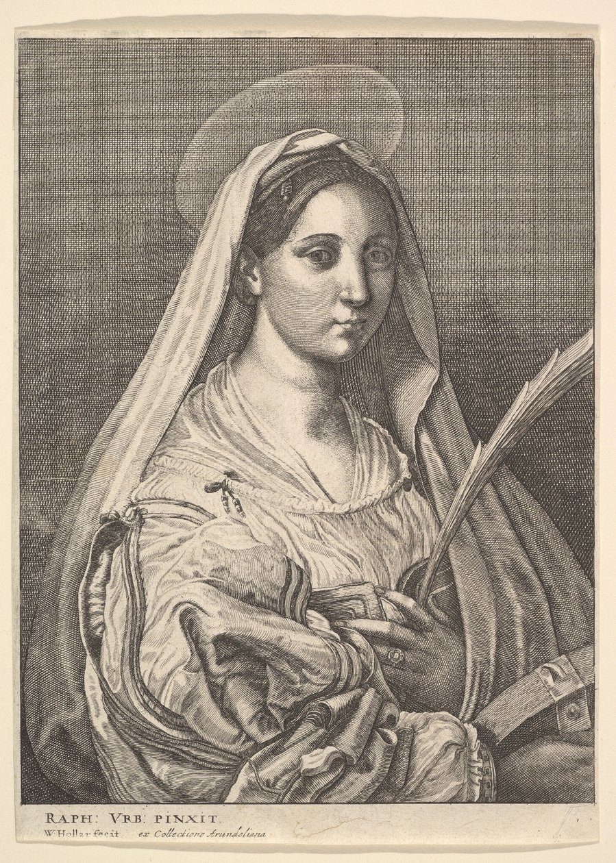 St. Katarina av Alexandria, 1644-52. av Wenceslaus Hollar
