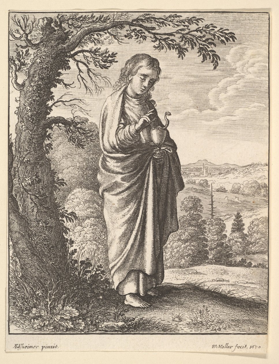 St. Johannes evangelisten, 1650. av Wenceslaus Hollar