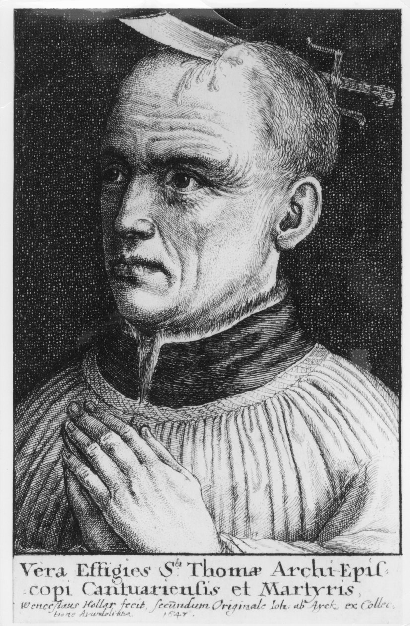 St. Thomas og Becket av Wenceslaus Hollar