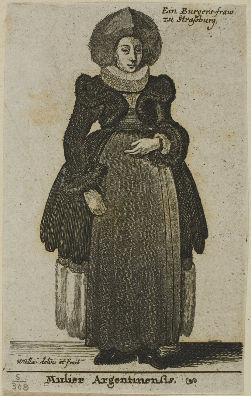 Strasbourg kvinne av Wenceslaus Hollar