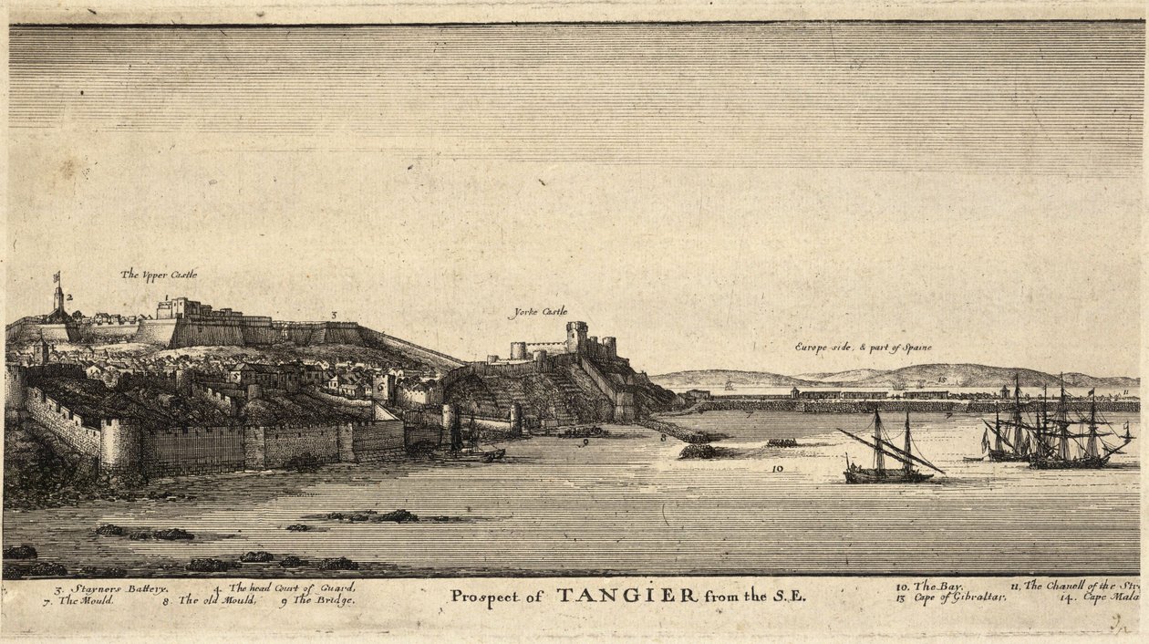 Tangier fra S.E. State 2 av Wenceslaus Hollar