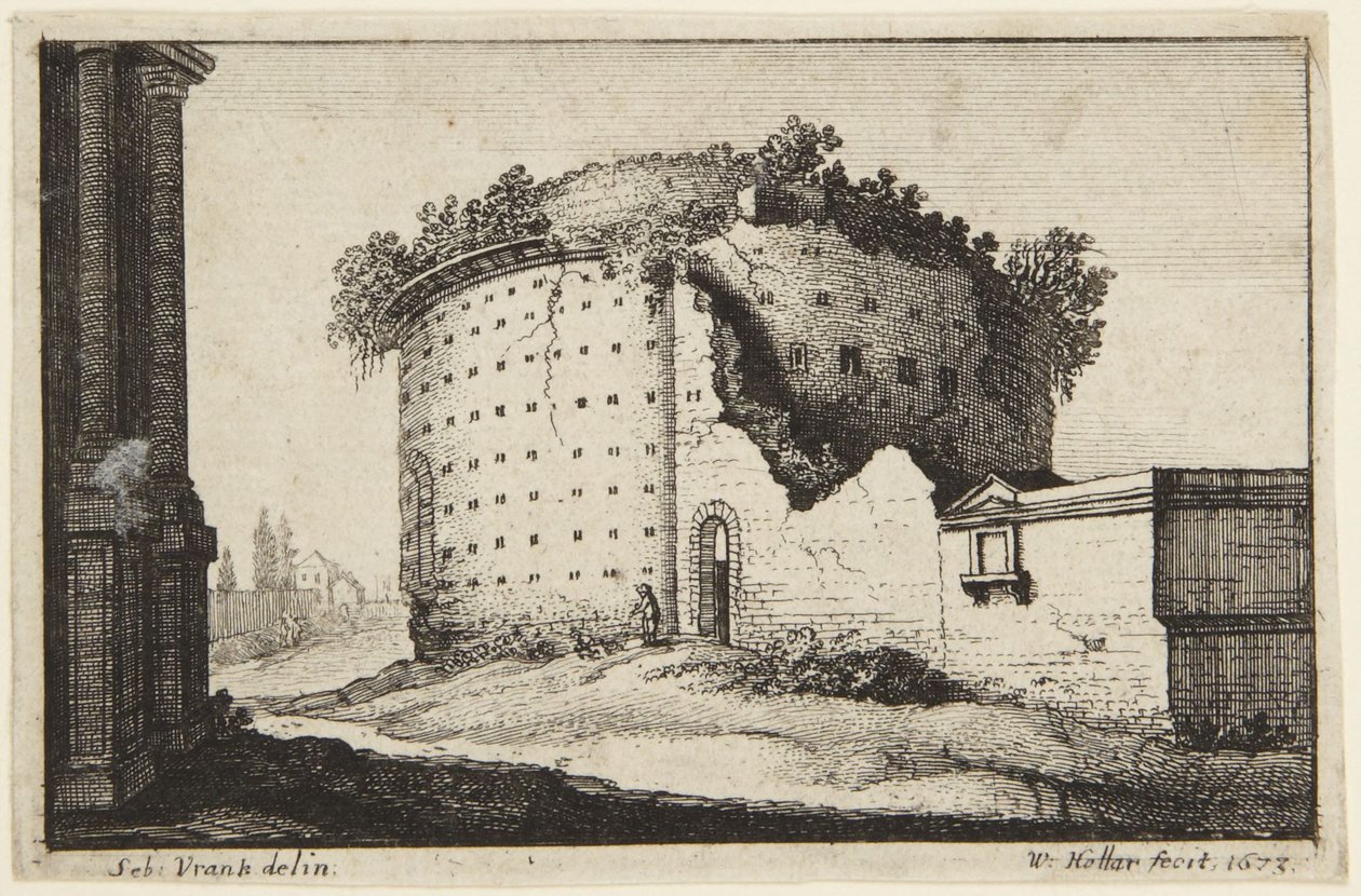 Den sirkulære bygningen av Wenceslaus Hollar