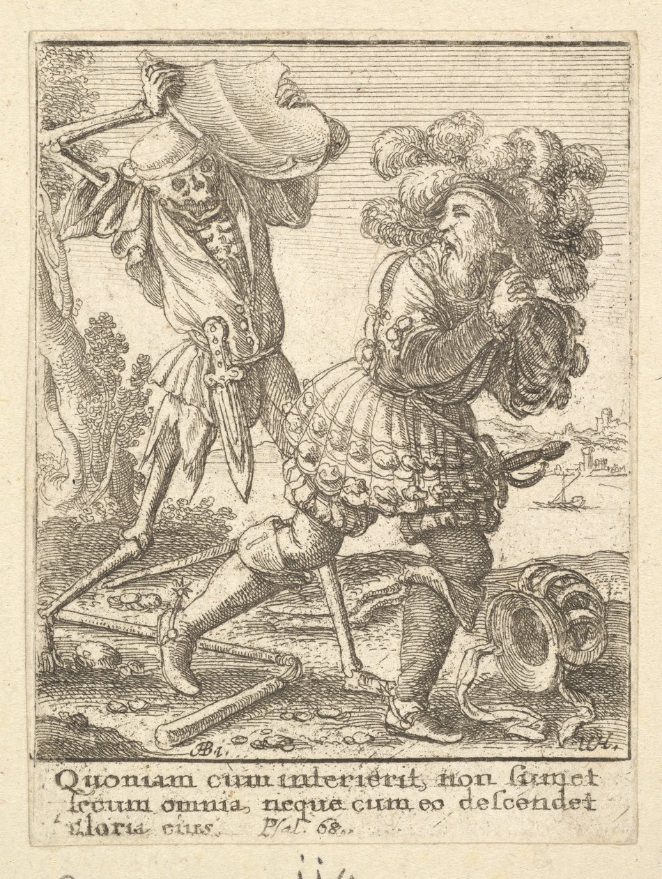 Greven fra Dødedansen, 1651. av Wenceslaus Hollar