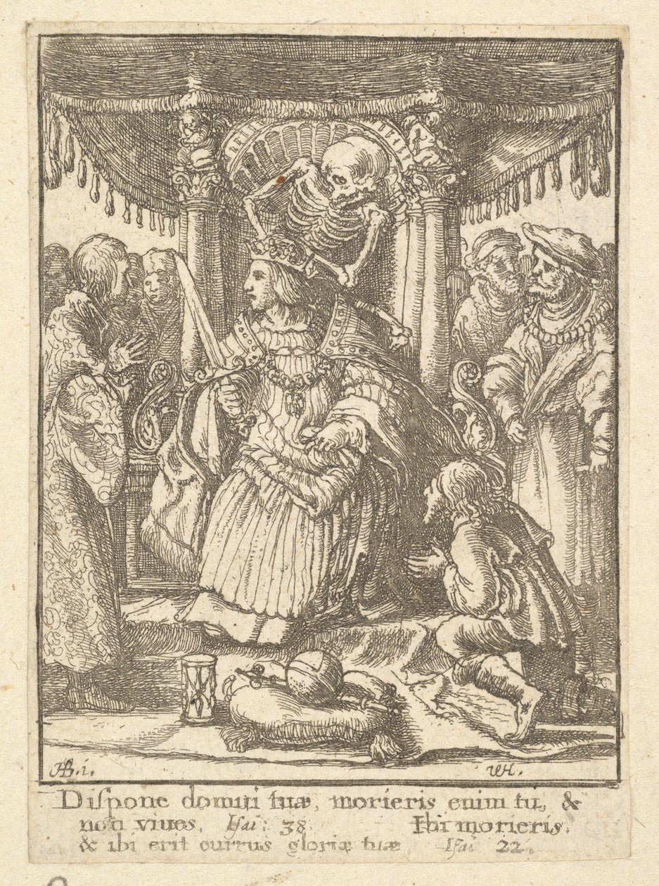 Keiseren, fra Dødedansen, 1651. av Wenceslaus Hollar