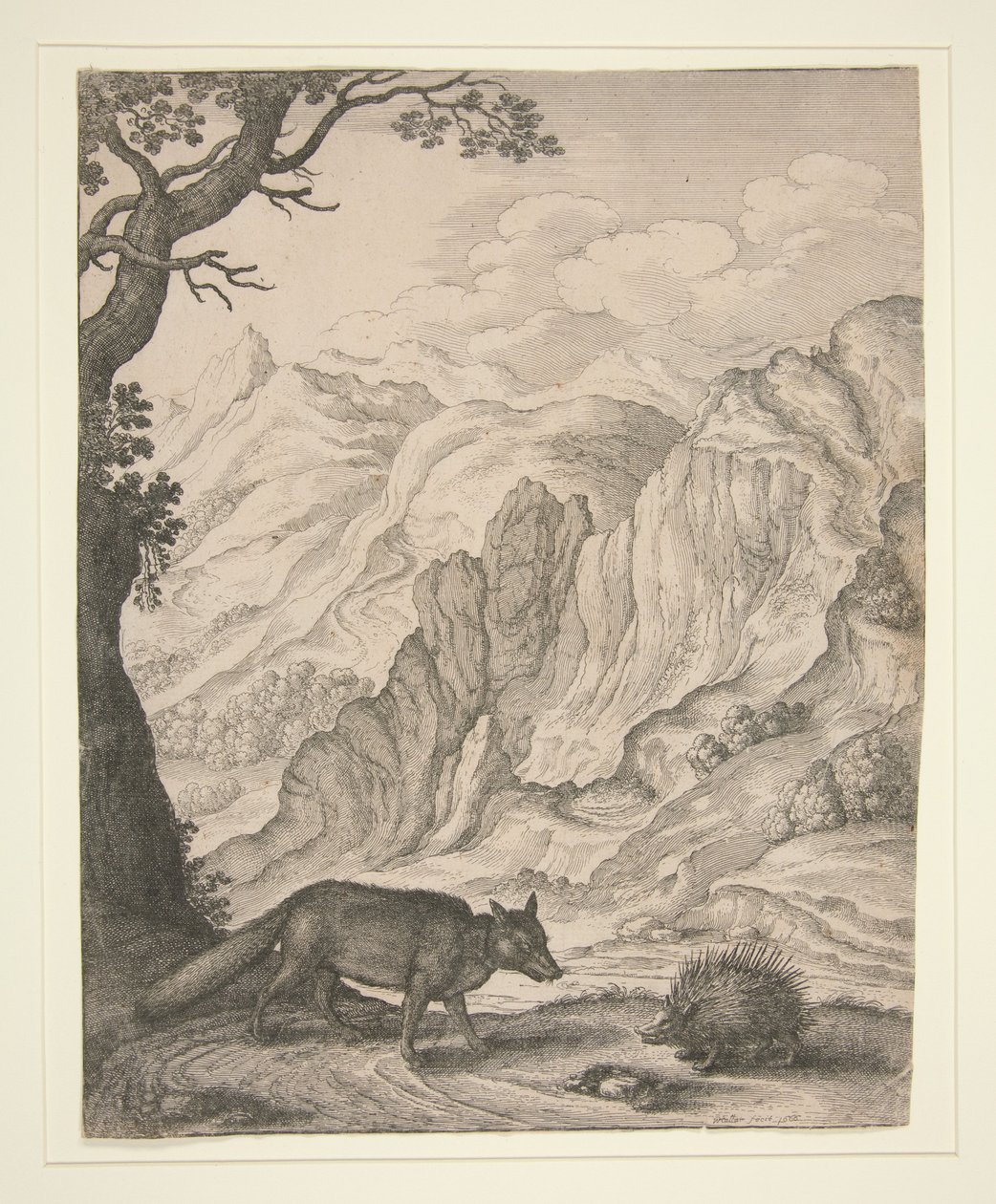 Reven og piggsvinet, fra boken Aesopic