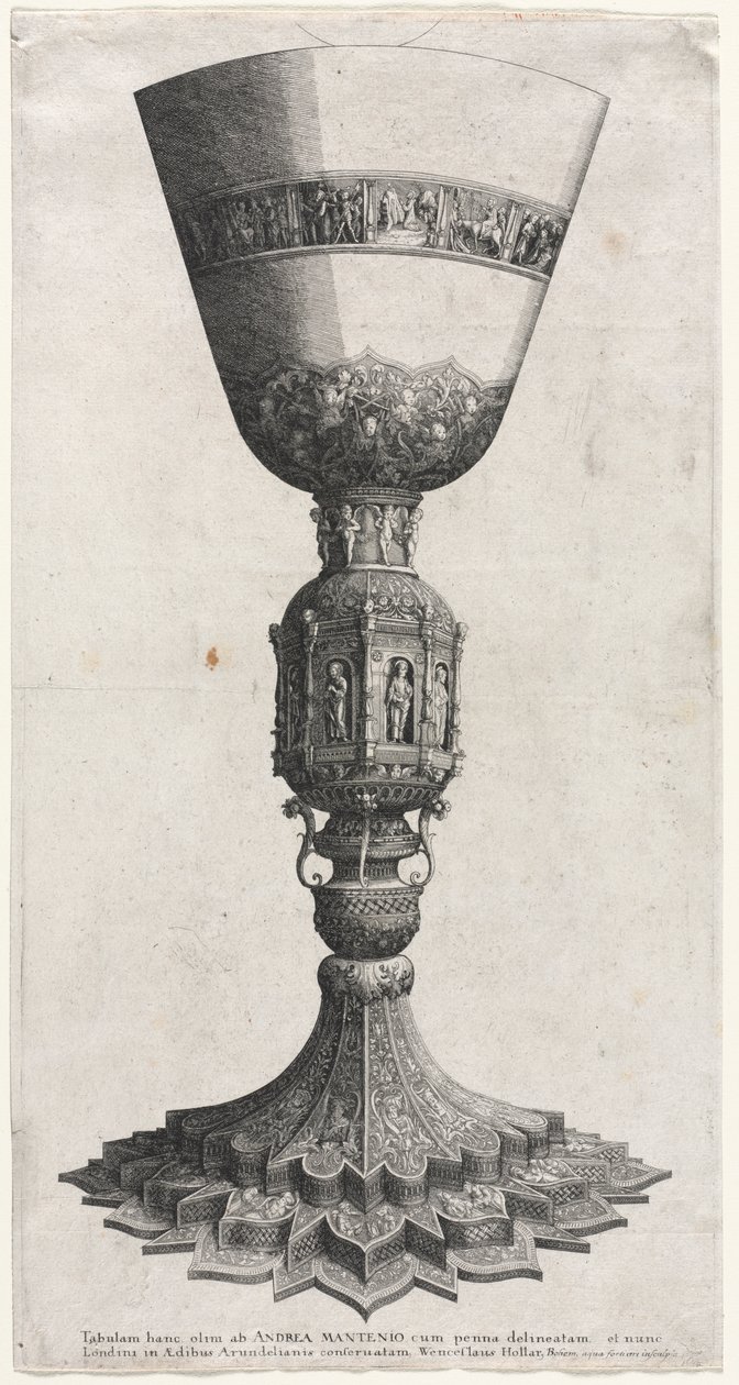 Den store kalken prydet med figurer, 1640. av Wenceslaus Hollar
