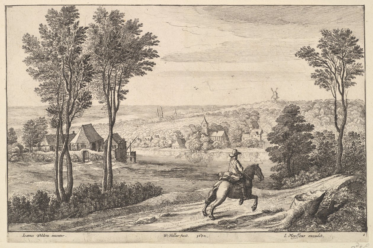 Rytteren, 1650. av Wenceslaus Hollar