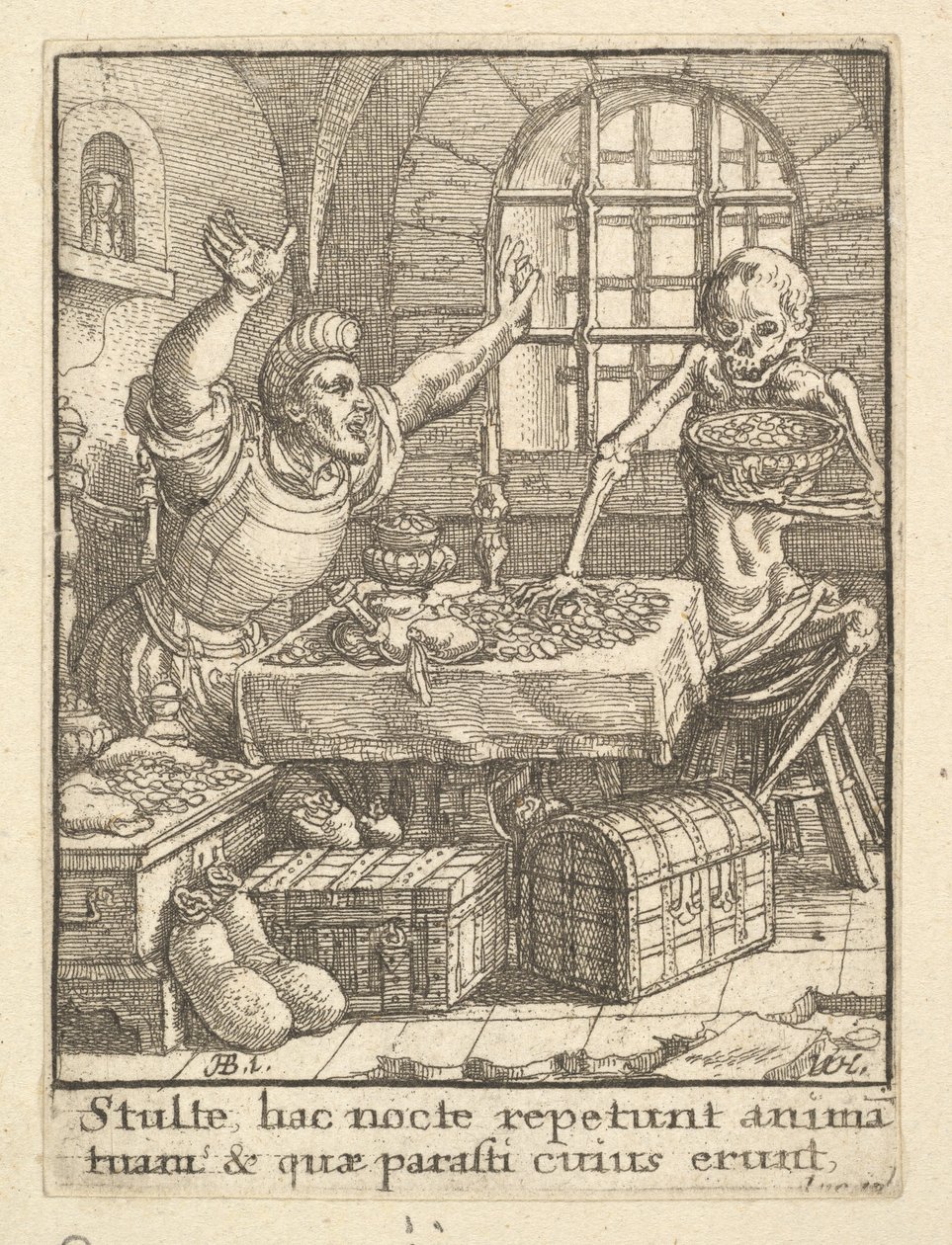 The Miser, fra dødsdansen, 1651. av Wenceslaus Hollar