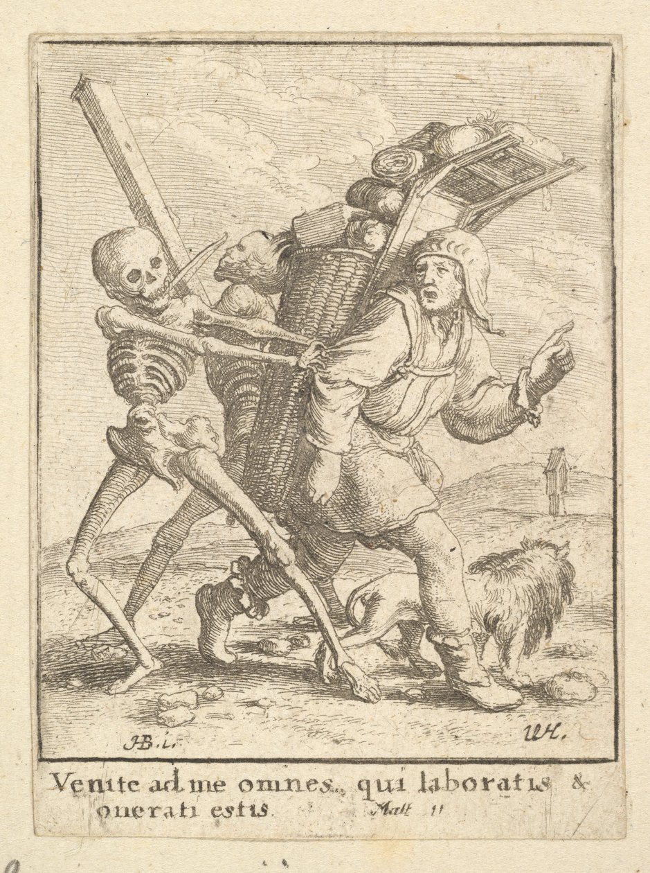 The Pedlar, fra Dødsdansen, 1651. av Wenceslaus Hollar
