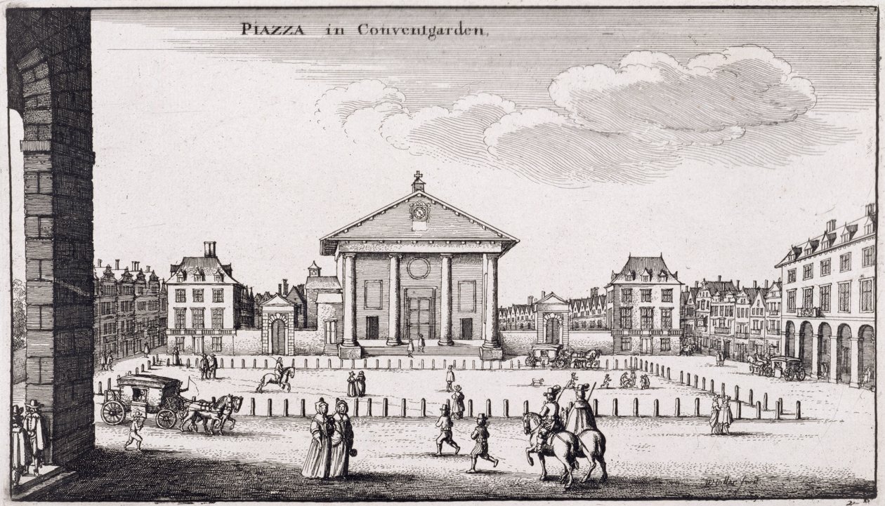 Piazzaen i Covent Garden, 1647 av Wenceslaus Hollar