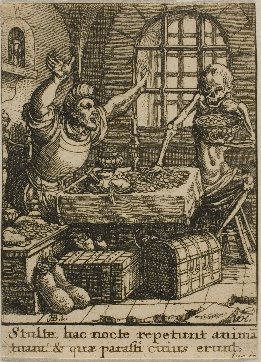 Den rike mannen og døden av Wenceslaus Hollar