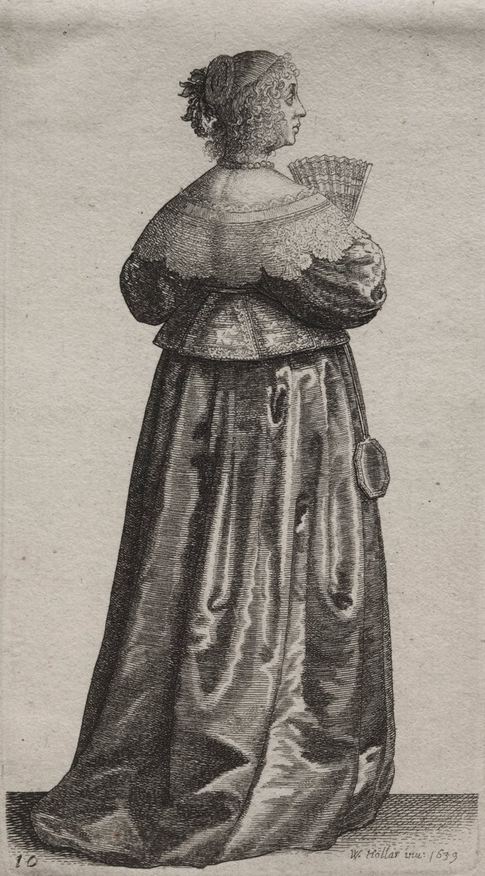 Engelske kvinners flere vaner, fra adelen til landskvinnene..., 1639. av Wenceslaus Hollar