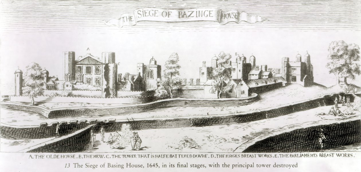 Beleiringen av Basing House, 1645 av Wenceslaus Hollar