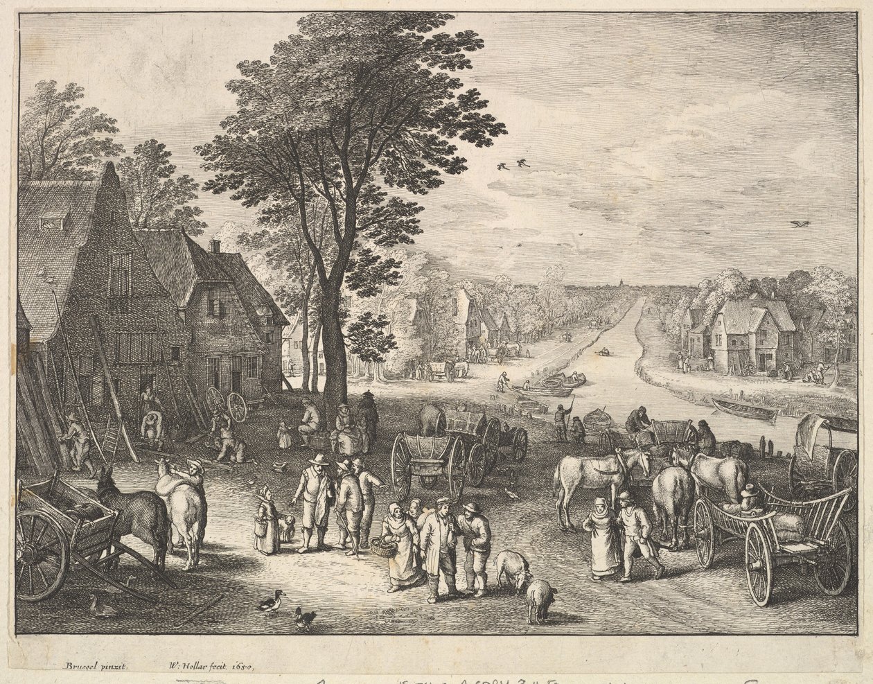 Den rette kanalen, 1650. av Wenceslaus Hollar