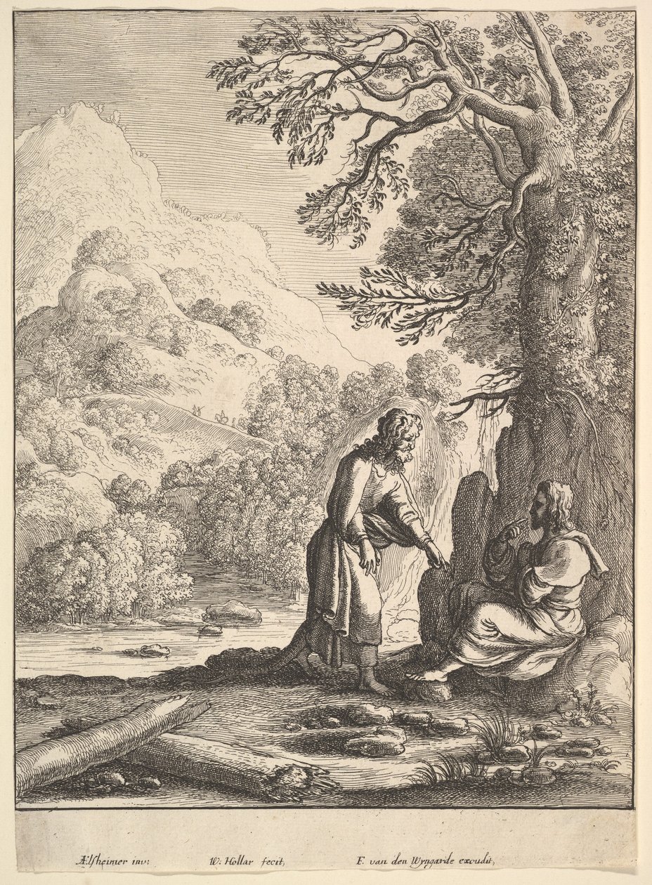 Fristelsen, 1625-77. av Wenceslaus Hollar