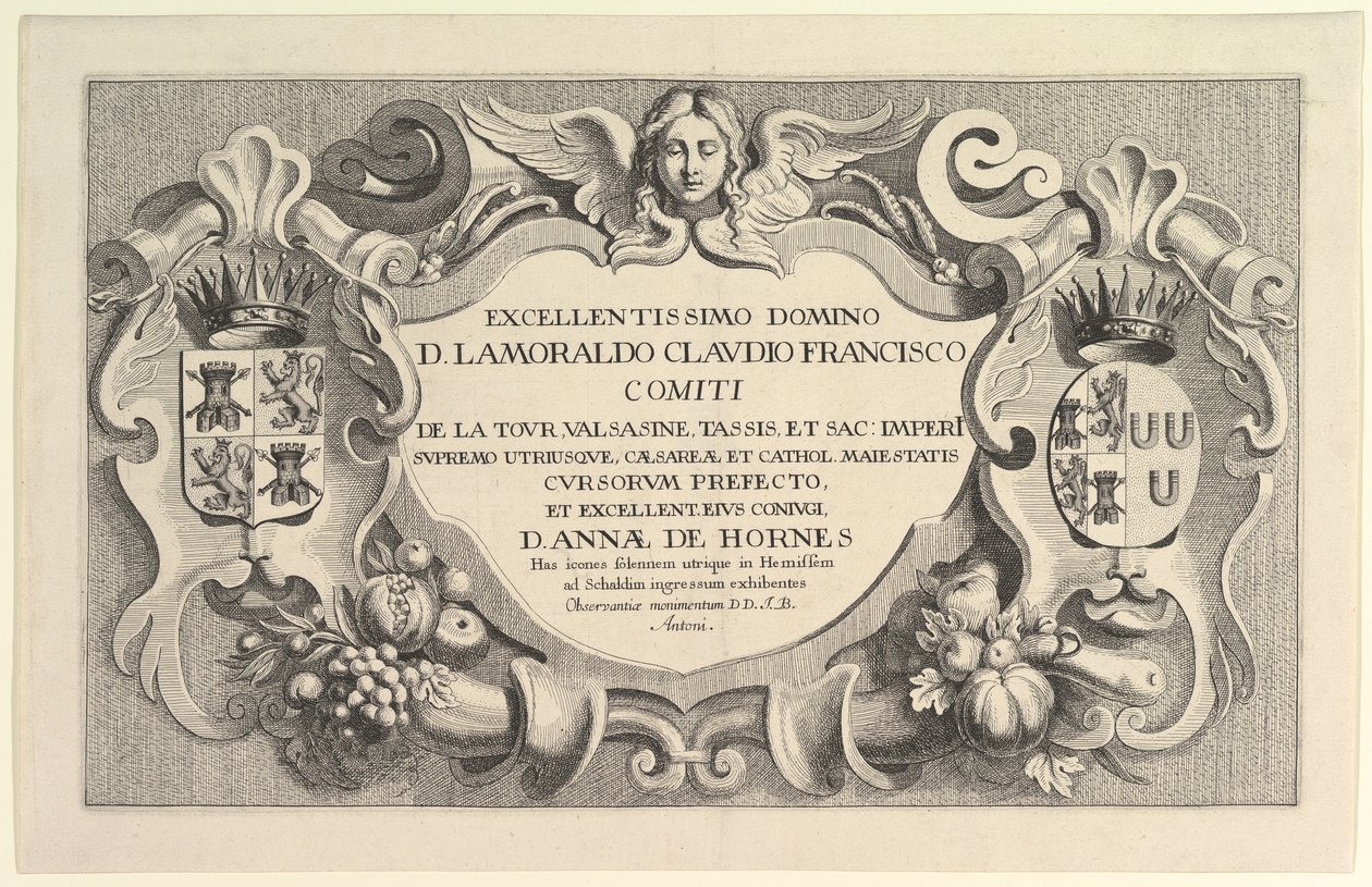 Tittel på inntreden i Hemissem, 1625-77. av Wenceslaus Hollar
