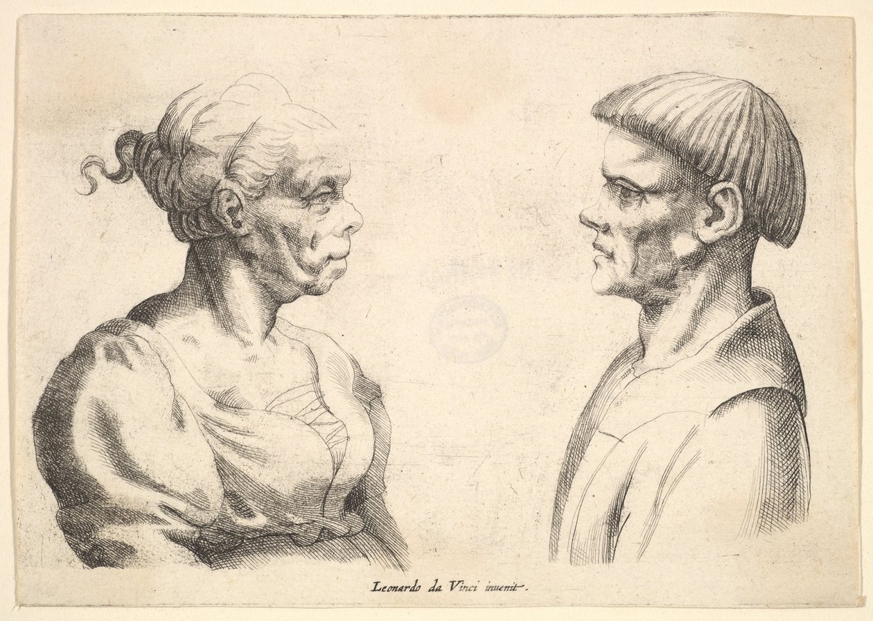 To hoder, 1625-77. av Wenceslaus Hollar
