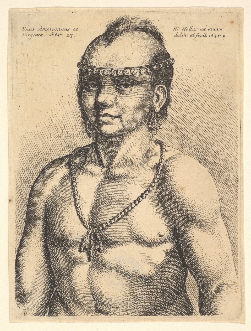 En amerikaner fra Virginia En amerikaner fra Virginia, 1645 av Wenceslaus Hollar