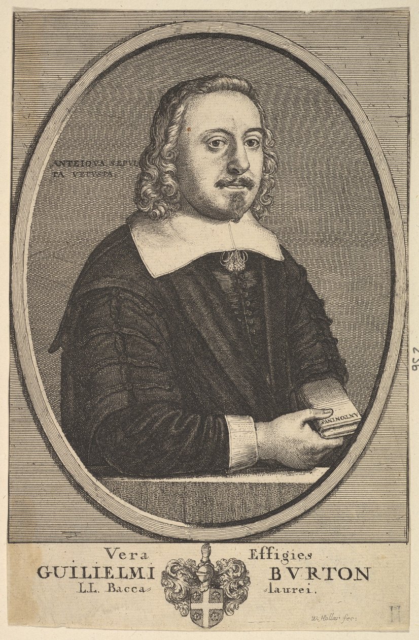 Vera Effigies Guilielmi Burton L.L. Baccalaureate, 1657-58. av Wenceslaus Hollar