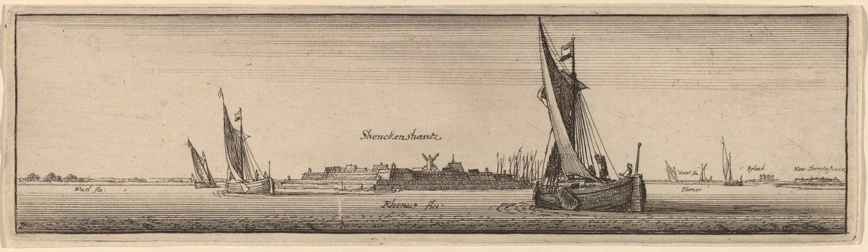 Utsikt over Shenckenschantz av Wenceslaus Hollar