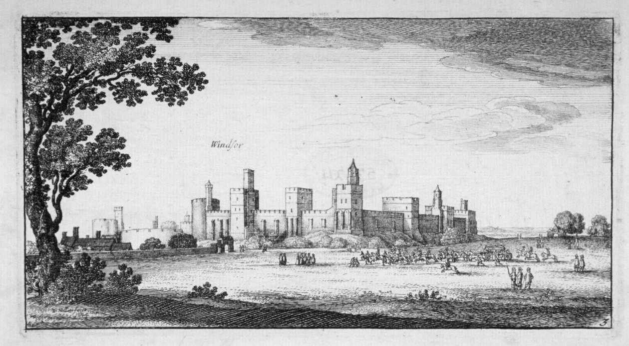 Utsikt over Windsor Castle, Berkshire, 1644 av Wenceslaus Hollar