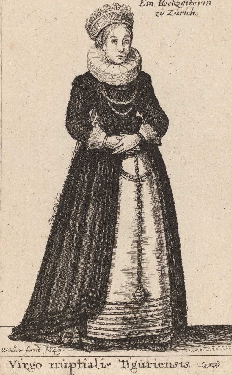 Jomfru fra det tiguriske bryllup, 1649. av Wenceslaus Hollar