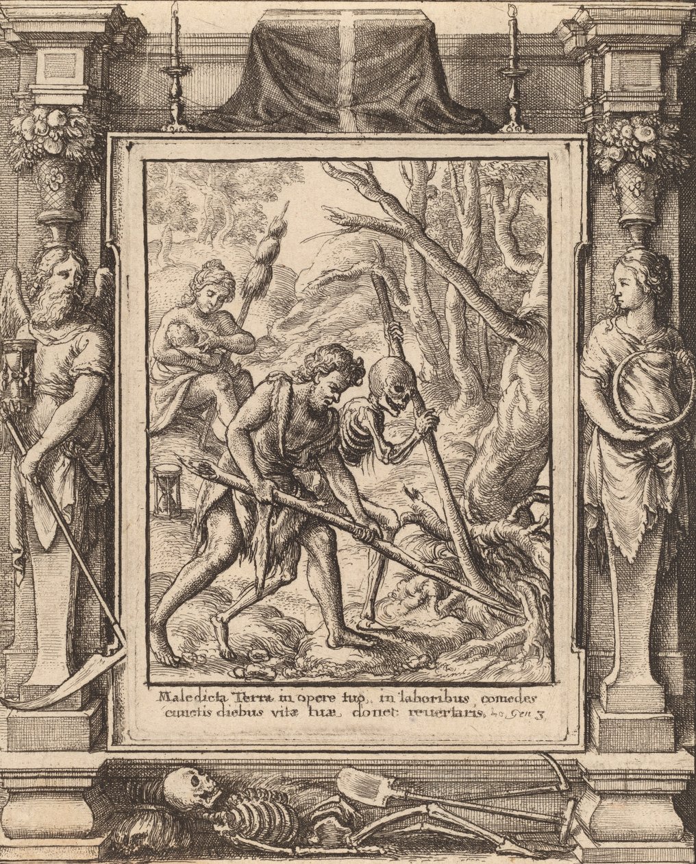 Da Adam Delved, 1651. av Wenceslaus Hollar