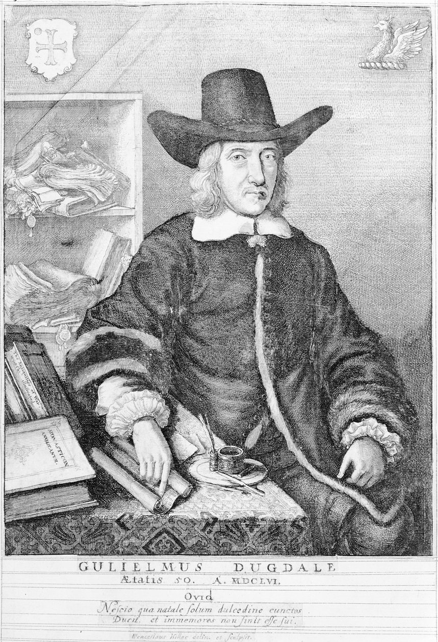 William Dugdale, 1656 av Wenceslaus Hollar