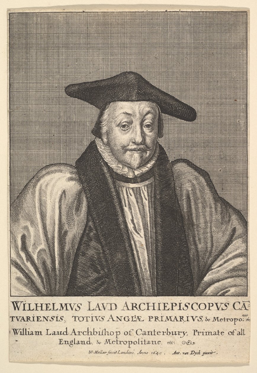 William Laud, erkebiskop av Canterbury, 1641. av Wenceslaus Hollar