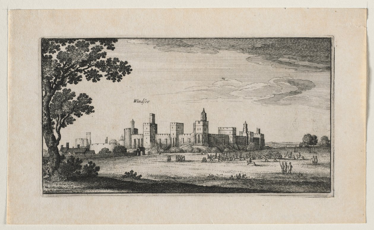 Windsor Castle fra sørøst av Wenceslaus Hollar