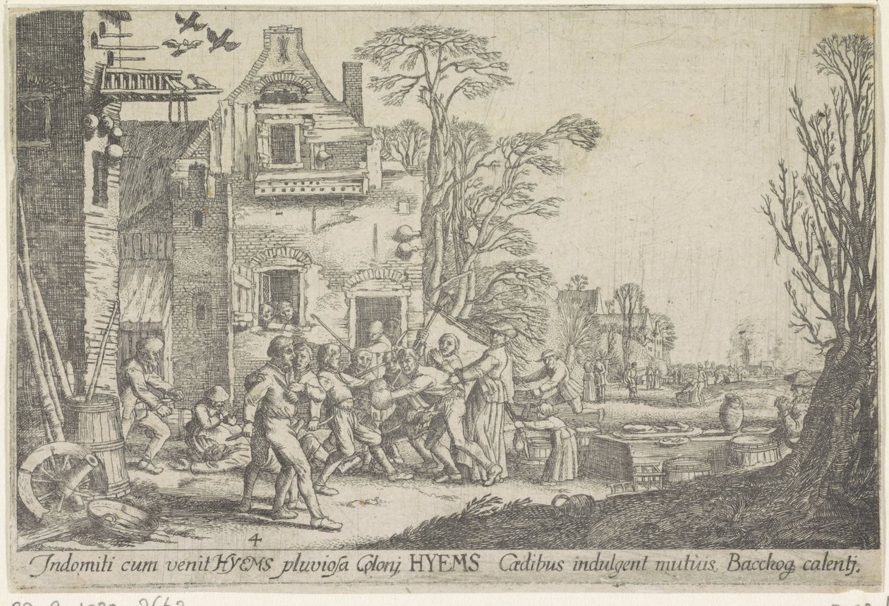 Vinter Hyems (tittel på objekt) The Four Seasons (serietittel) av Wenceslaus Hollar