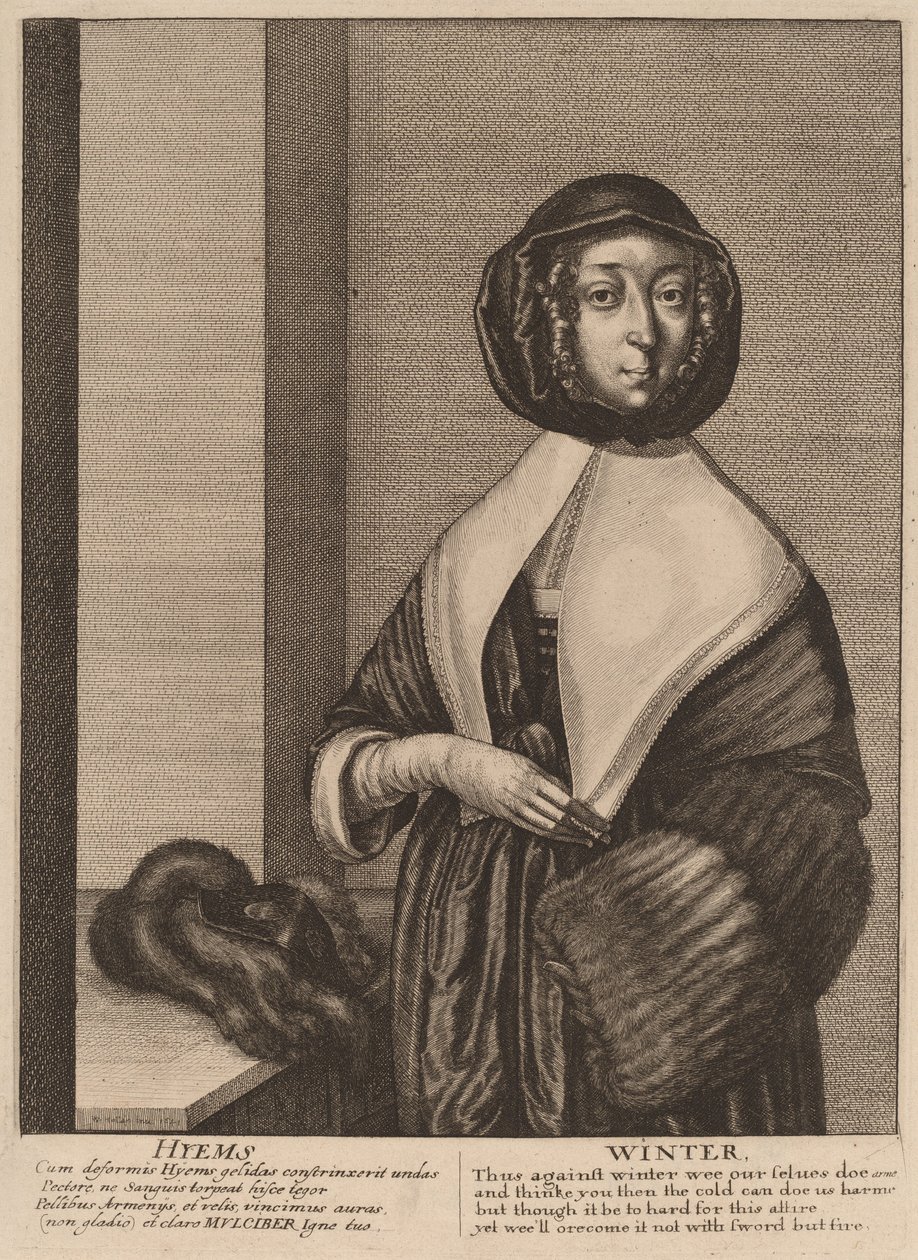 Vinter, 1641. av Wenceslaus Hollar