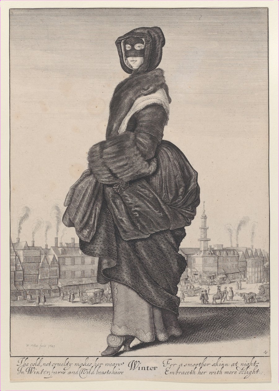 Winter, fra Årstidene, 1643-44., 1643-44. av Wenceslaus Hollar