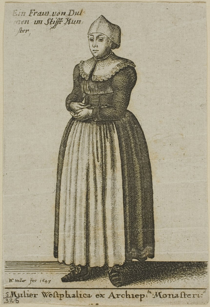 Kvinne fra Westfalen av Wenceslaus Hollar