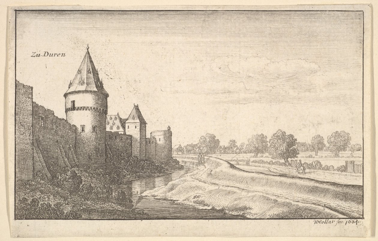 I Düren, fra «Europeiske utsikter» av Wenceslaus Hollar