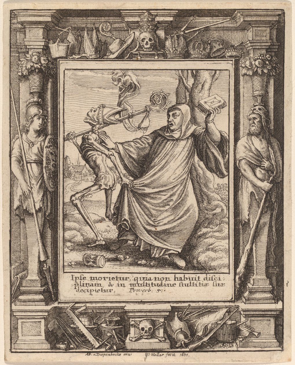 Abbed av Wenceslaus Hollar after Hans Holbein the Younger after Abraham van Diepenbeeck
