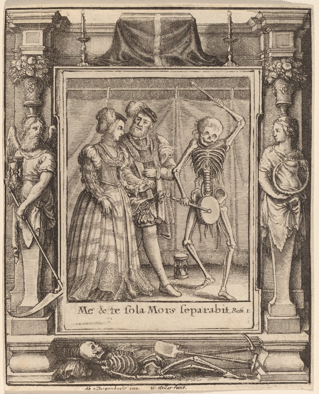 Brudepar av Wenceslaus Hollar after Hans Holbein the Younger after Abraham van Diepenbeeck