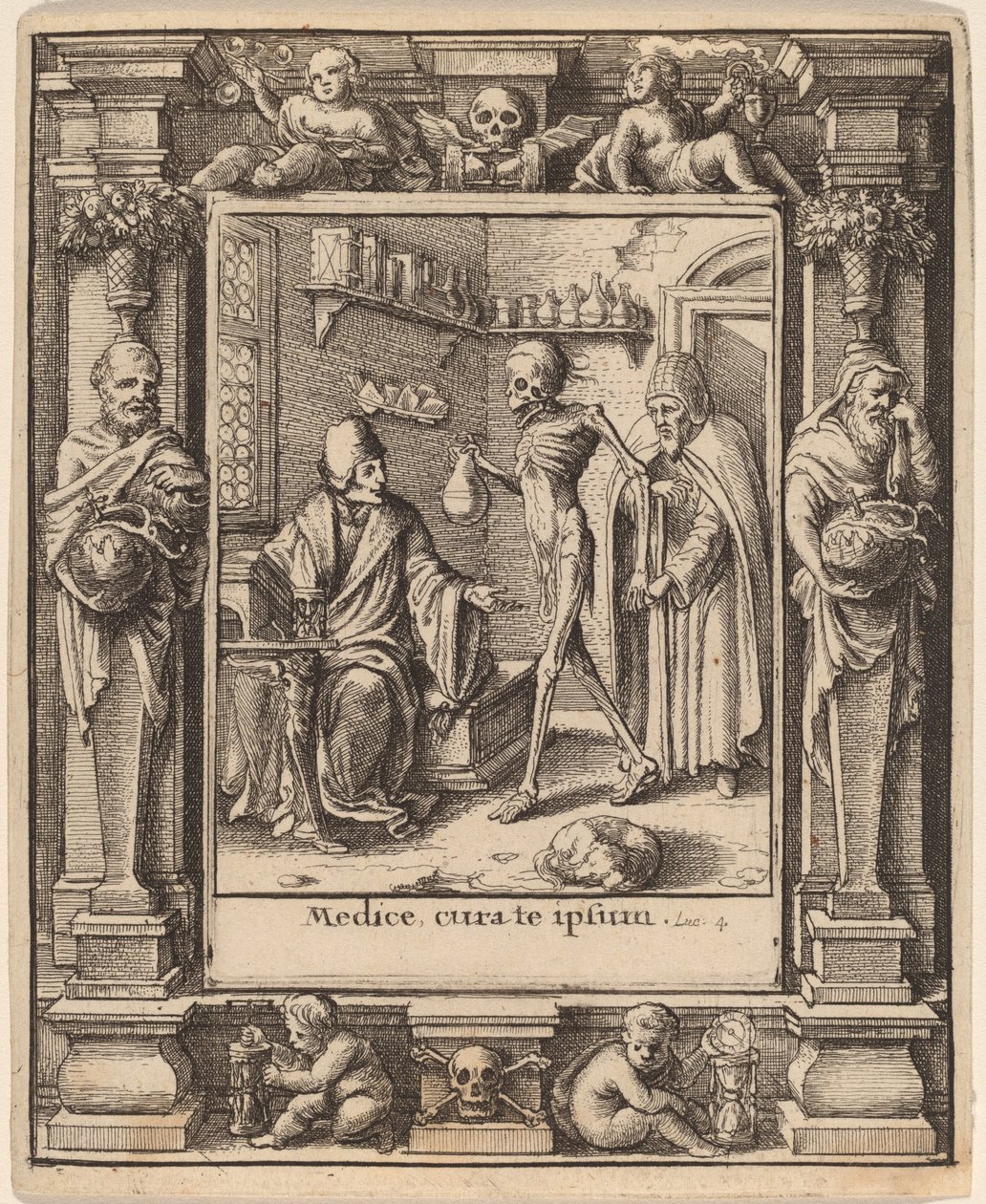 Doktor av Wenceslaus Hollar after Hans Holbein the Younger after Abraham van Diepenbeeck