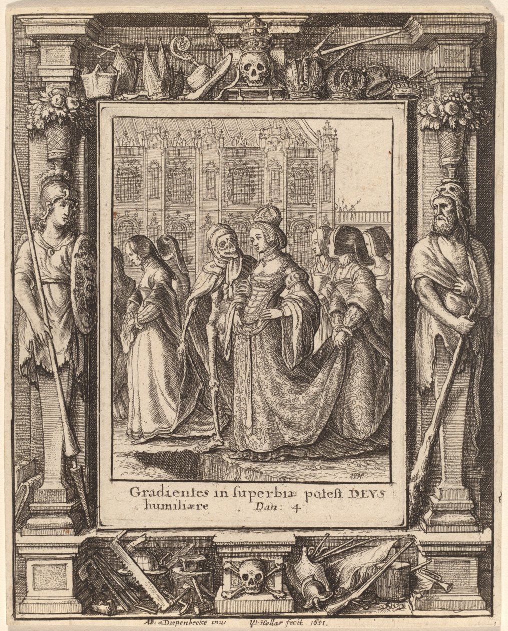 Keiserinne av Wenceslaus Hollar after Hans Holbein the Younger after Abraham van Diepenbeeck