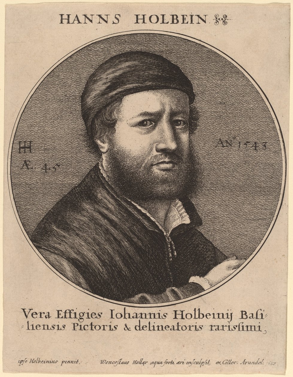 Hans Holbein den yngre av Wenceslaus Hollar after Hans Holbein the Younger