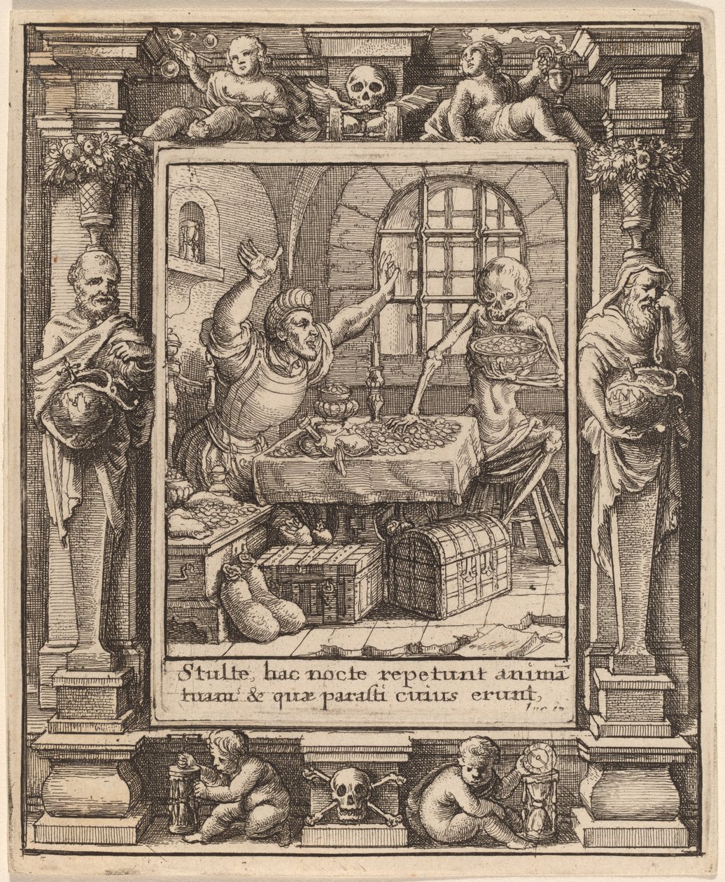Gjerrig av Wenceslaus Hollar after Hans Holbein the Younger after Abraham van Diepenbeeck
